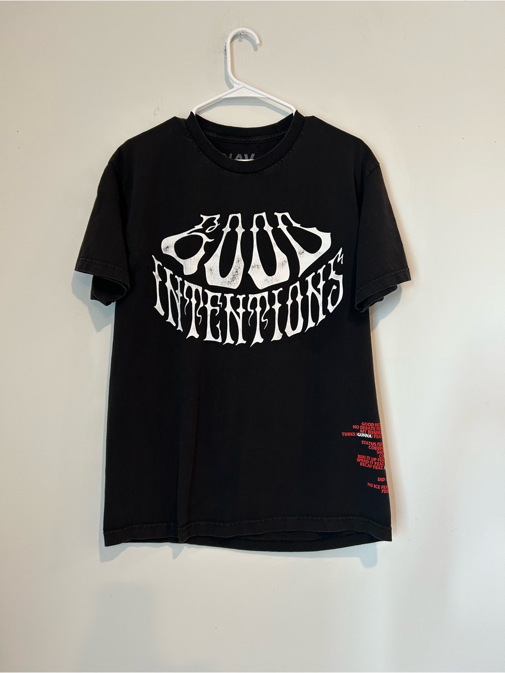 Nav x Vlone Good Intentions Large Black T-shirt